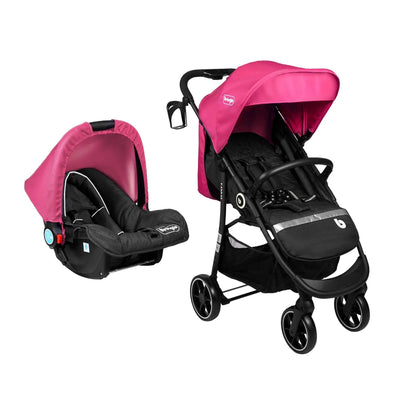 Coche Travel System Kansas RS-13551-2 Fucsia, Bebeglo - Kidsclub