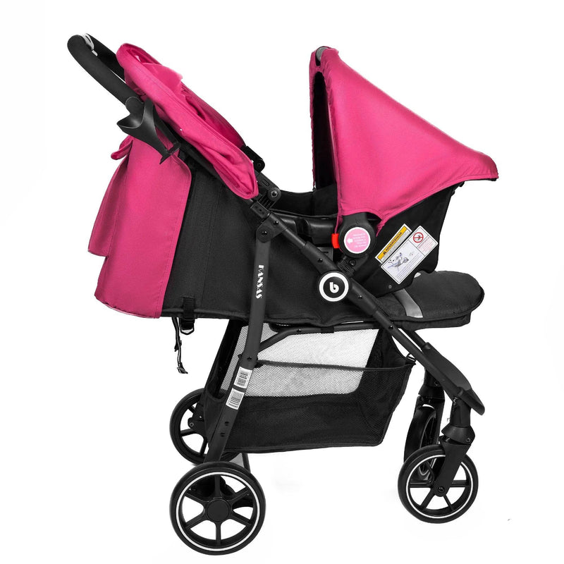 Coche Travel System Kansas RS-13551-2 Fucsia, Bebeglo - Kidsclub