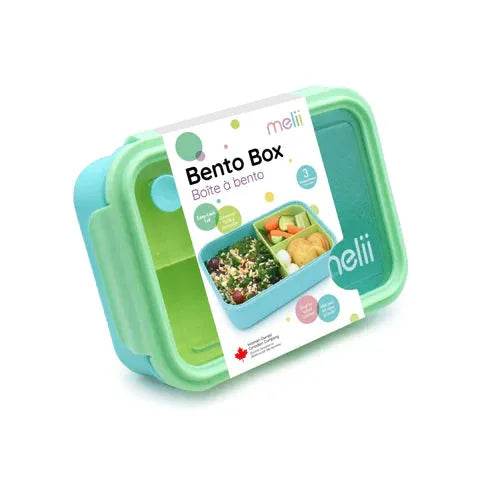 melii Caja Bento 100% silicona con separadores extraíbles, 2 compartimentos, tapa fácil de abrir y cerrar, apta para lavavajillas, sin BPA, rosa y morado