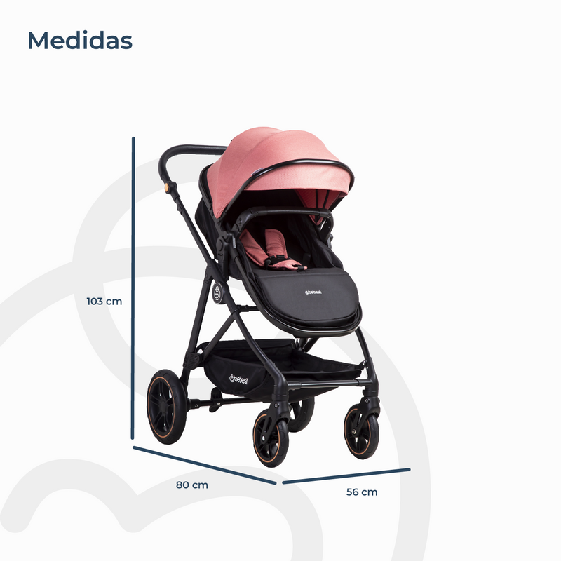 Coche Cuna Paseo Street Rosado Bebesit