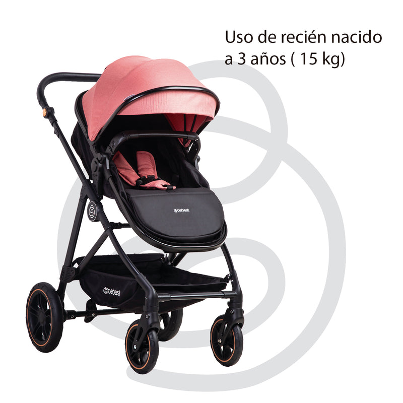 Coche Cuna Paseo Street Rosado Bebesit