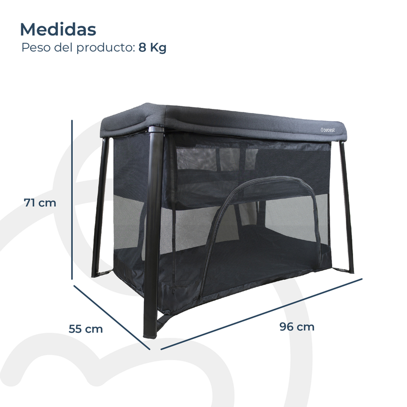 Cuna Corral 3 en 1 Eclipse Safe & Sleep Negro, Bebesit