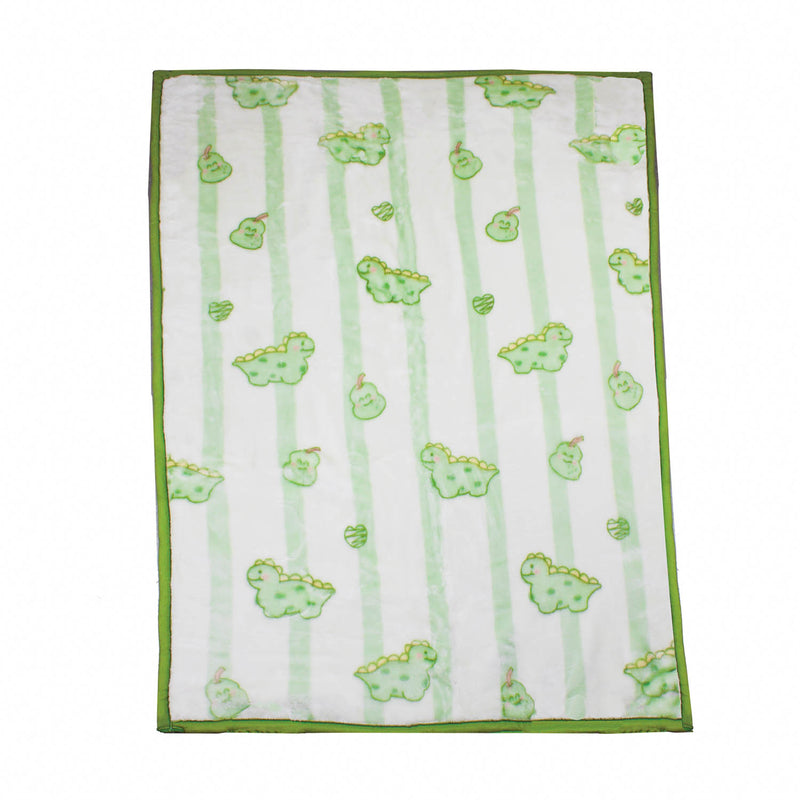 Frazada Ultra Soft Dino 80x110cm Verde Bebesit