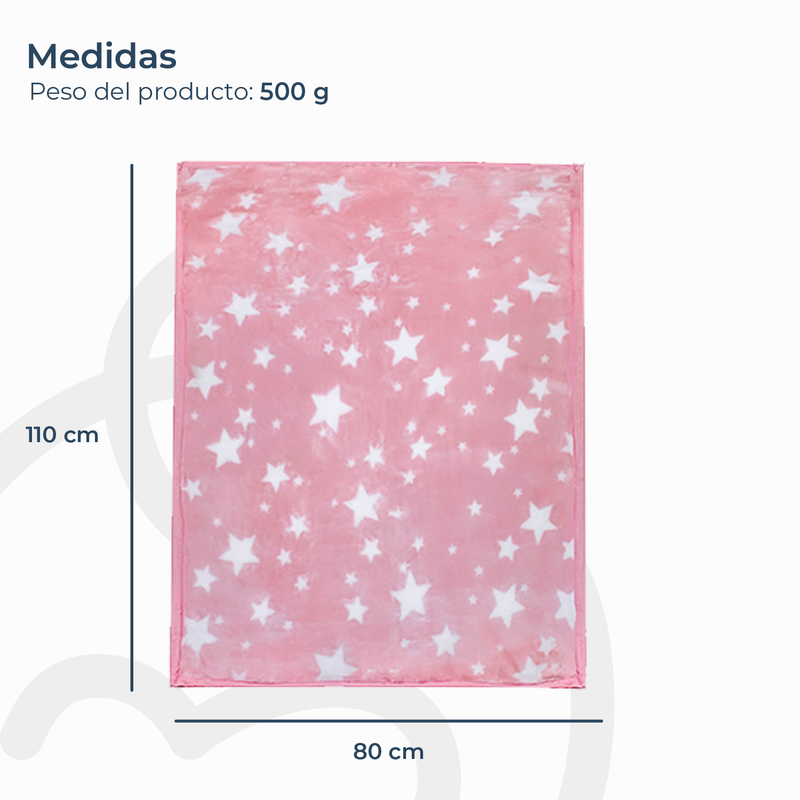 Frazada Ultra Soft Estrella 80x110cm Rosado Bebesit