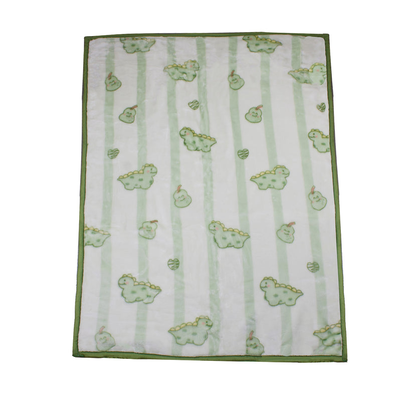 Frazada Ultra Soft Dino 110x140cm Verde Bebesit