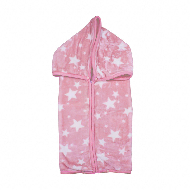 Saco con Broche Ultra Soft Estrella 80x110cm Rosado Bebesit