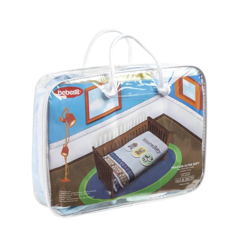 Frazada Animales Celeste, Bebesit - Kidsclub
