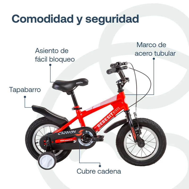 Bicicleta Canyon Aro 12 Roja, Bebesit