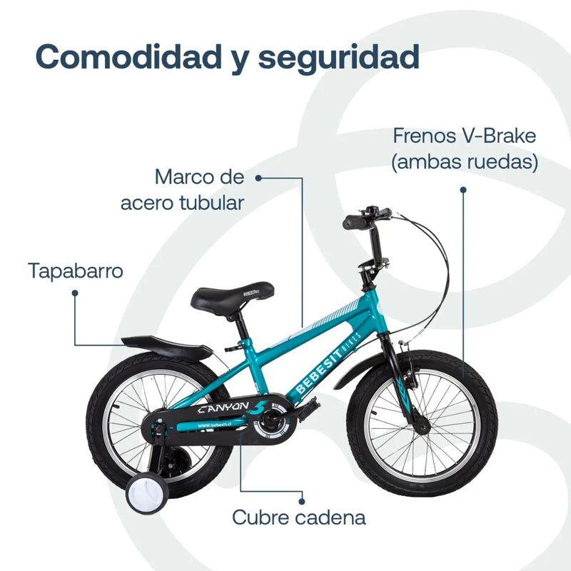 Bicicleta Canyon Aro 16 Verde, Bebesit