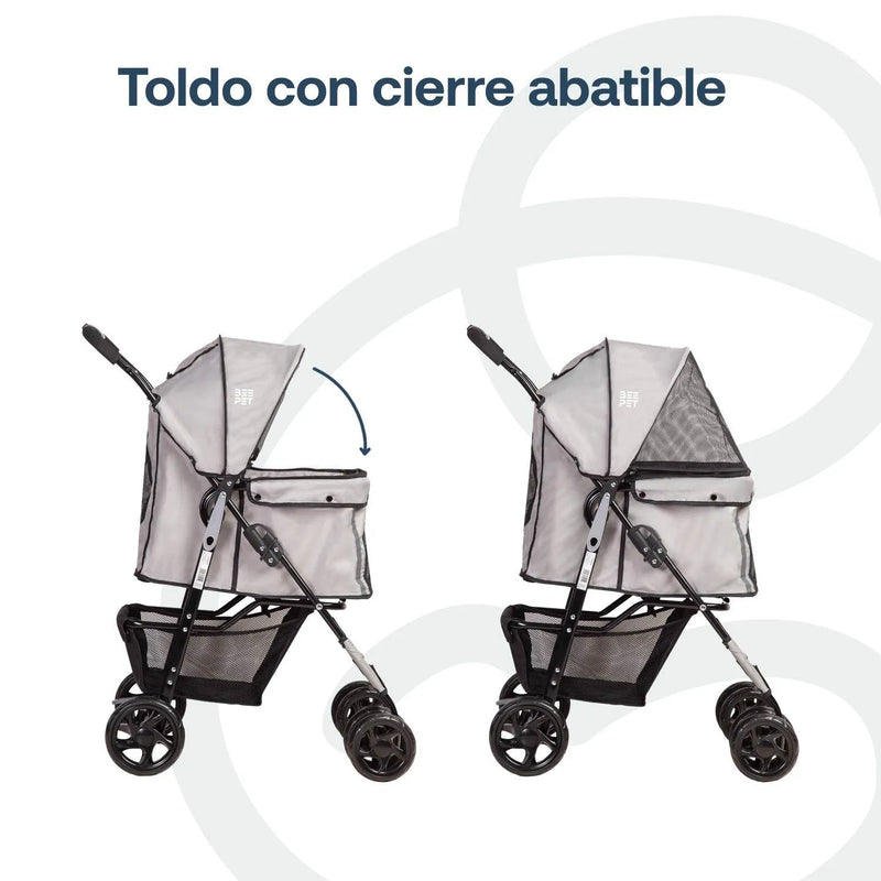 Coche Mascotas Plegable Pro Perro Gato Gris BeePet by, Bebesit - Kidsclub