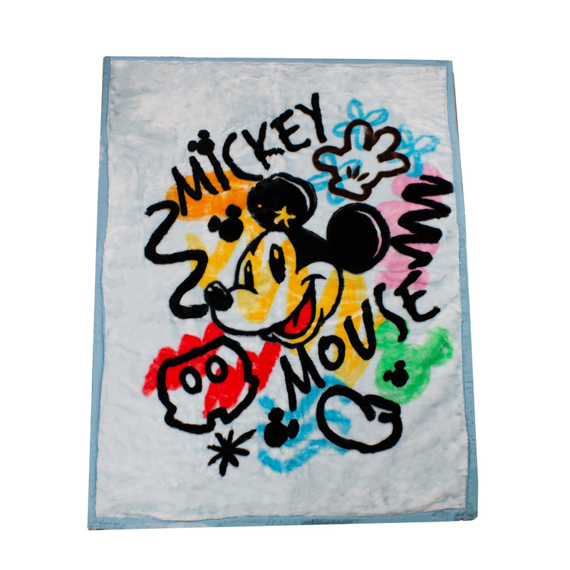 Frazada Ultra Soft Mickey Mouse 110x140cm Celeste Disney