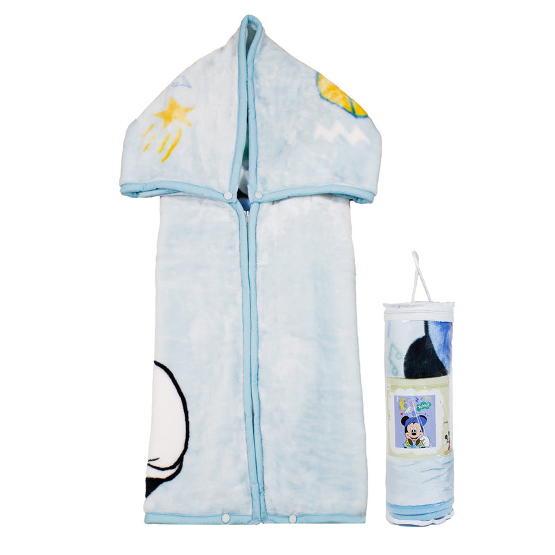Saco con Broche Ultra Soft Mickey Music 80x110cm Celeste