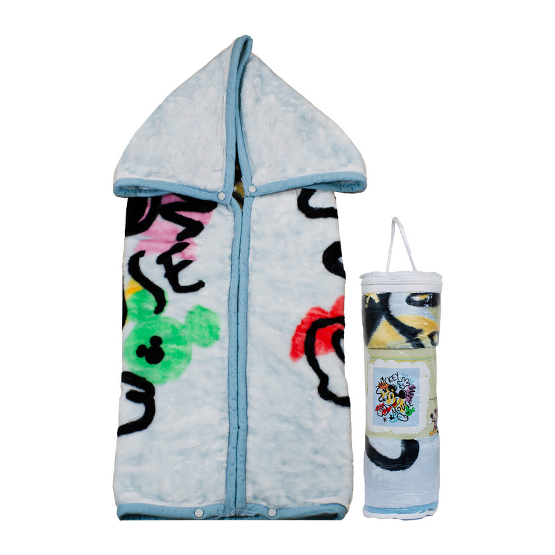 Saco con Broche Ultra Soft Mickey Mouse 80x110cm Celeste