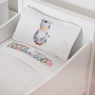 Juego de Sábanas Cuna - Animales Acuarela, Tuyo Print - Kidsclub