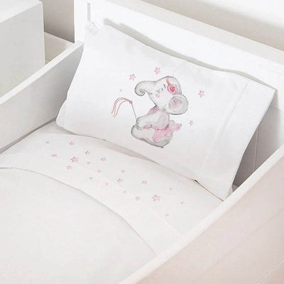 Juego de Sábanas Cuna - Elefanta Bailarina, Tuyo Print - Kidsclub
