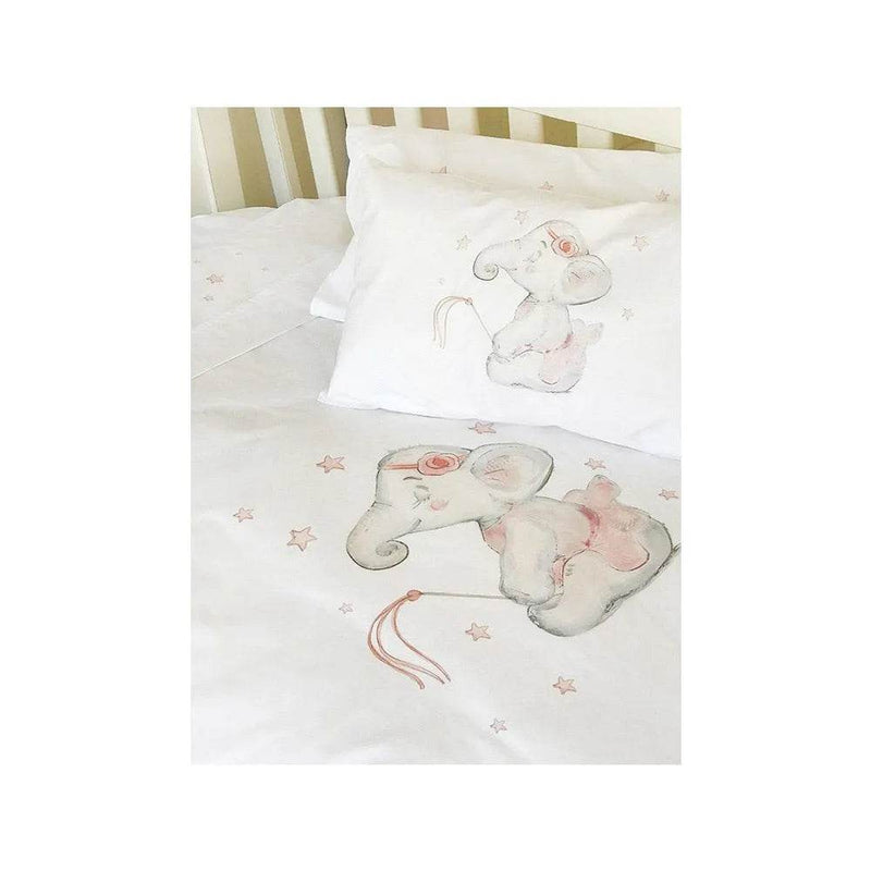 Juego de Sábanas Pack & Play - Elefanta Bailarina, Tuyo Print - Kidsclub