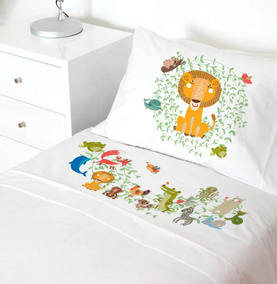 Juego de Sábanas Transición - Zoo, Tuyo Print - Kidsclub