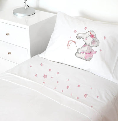 Juego de Sábanas Transición - Elefanta Bailarina, Tuyo Print - Kidsclub