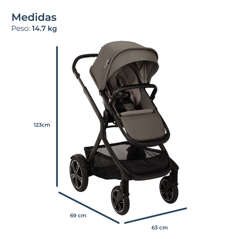 Coche de Paseo Nuna DEMI Next Granite – Premium y Versátil