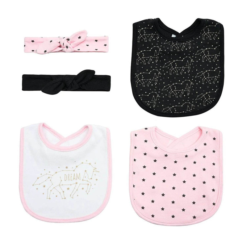 Baberos Y Cintillos Rosado Unicornio Niña, Bambino - Kidsclub