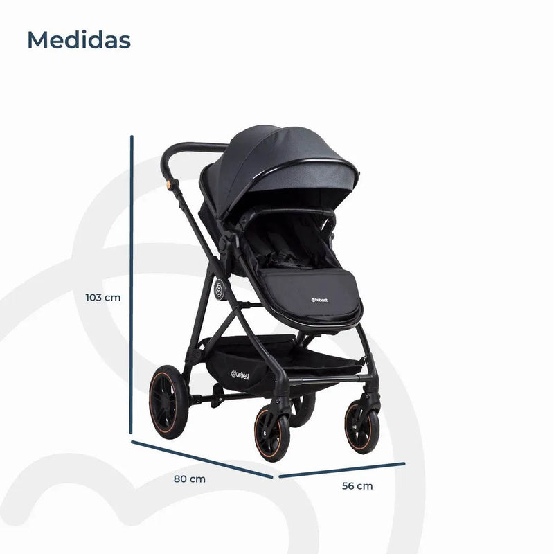 Coche Cuna Paseo Street Gris, Bebesit - Kidsclub