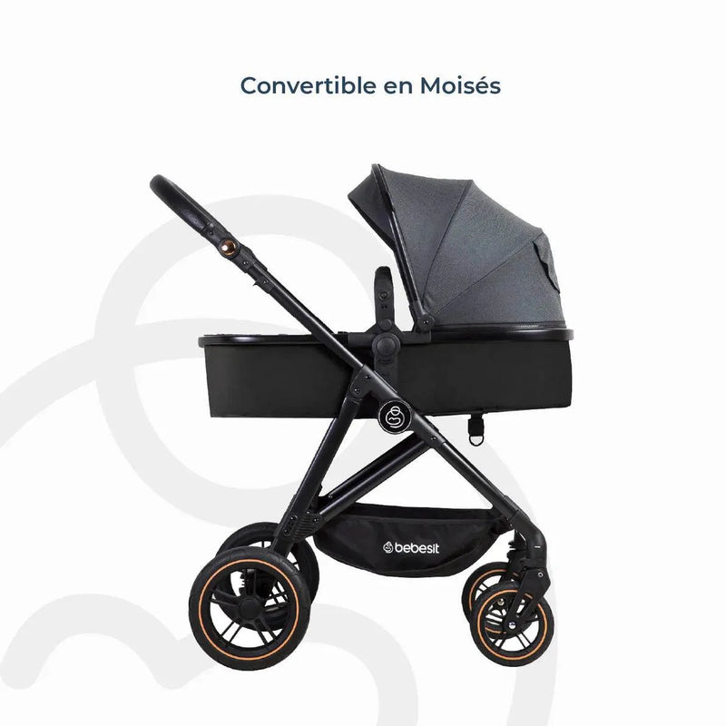 Coche Cuna Paseo Street Gris, Bebesit - Kidsclub