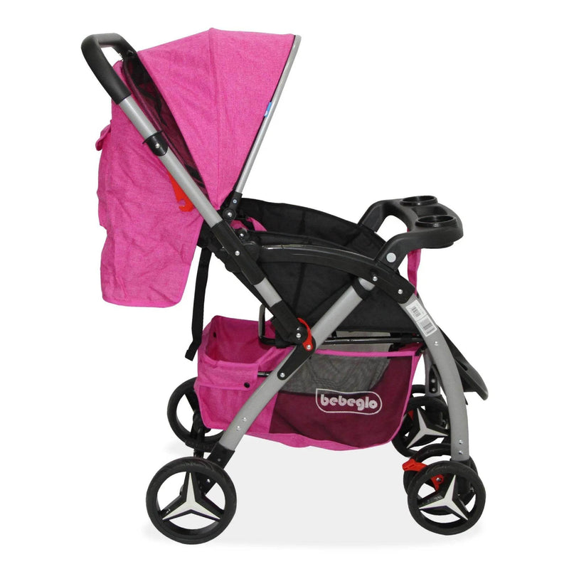 Coche cuna manillar reversible atlas fucsia, Bebeglo - Kidsclub