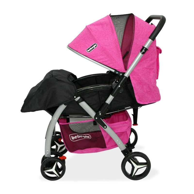 Coche cuna manillar reversible atlas fucsia, Bebeglo - Kidsclub