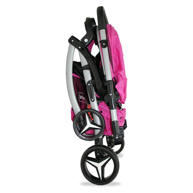Coche cuna manillar reversible atlas fucsia, Bebeglo - Kidsclub