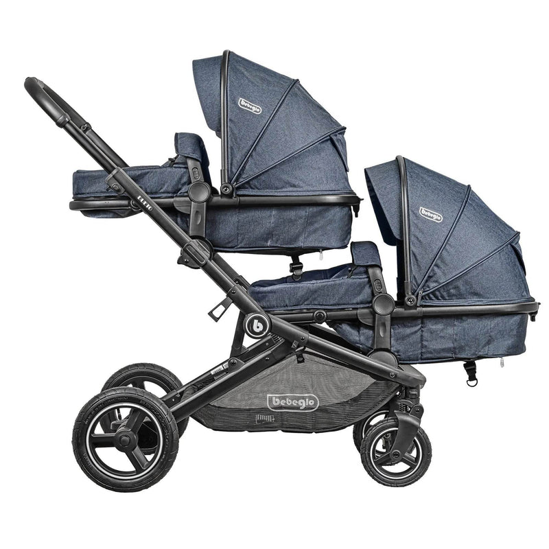 Coche doble dueto gris, Bebeglo - Kidsclub