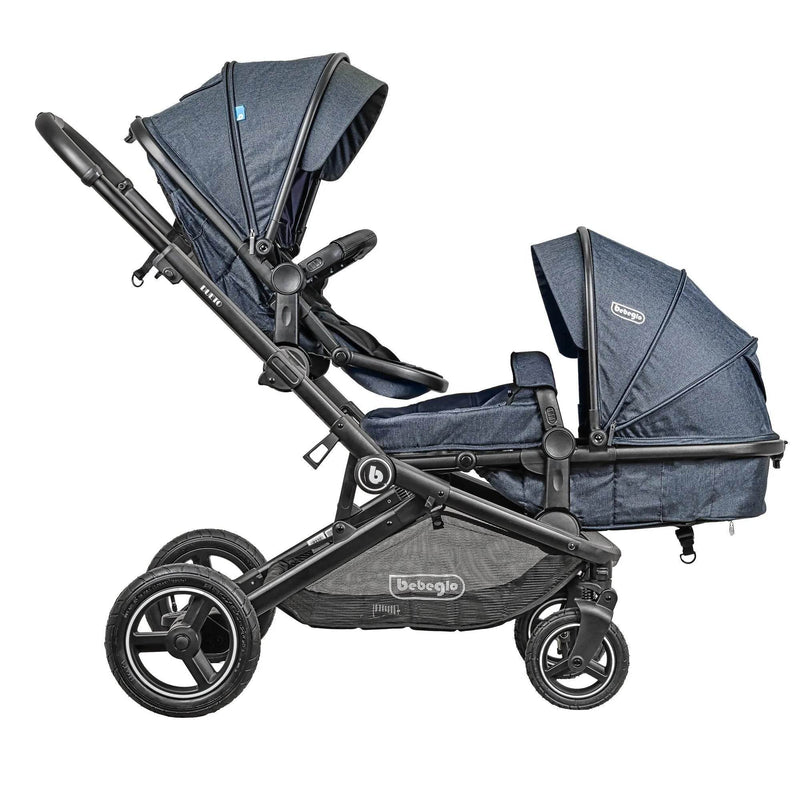 Coche doble dueto gris, Bebeglo - Kidsclub