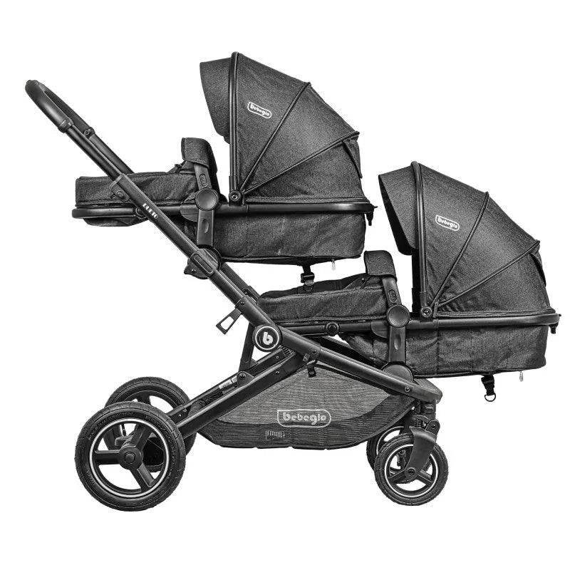 Coche doble dueto negro, Bebeglo - Kidsclub