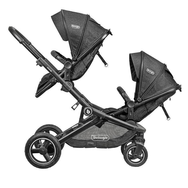 Coche doble dueto negro, Bebeglo - Kidsclub