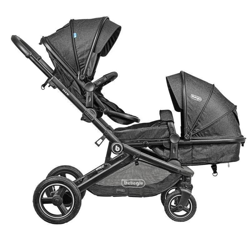 Coche doble dueto negro, Bebeglo - Kidsclub