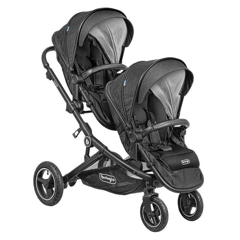 Coche doble dueto negro, Bebeglo - Kidsclub