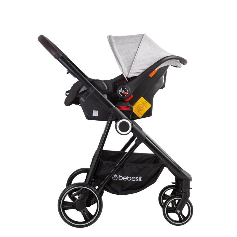 Coche Travel System Cosmos Gris, Bebesit - Kidsclub