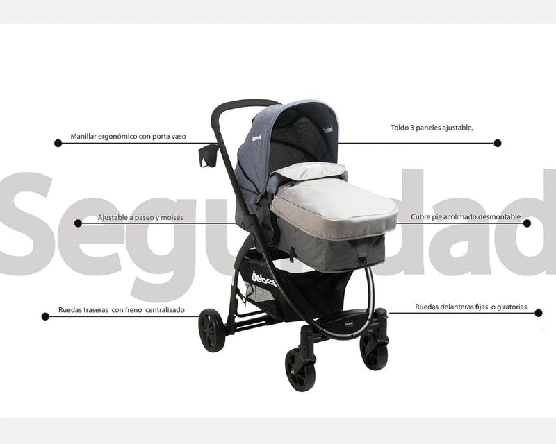 Coche Travel System Fénix Azul, Bebesit - Kidsclub