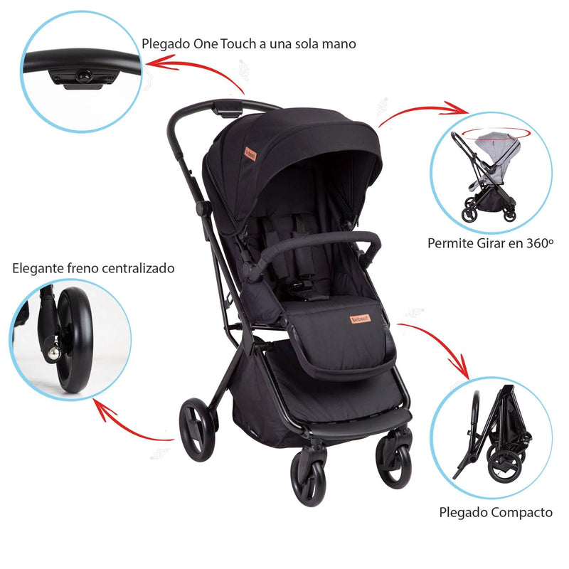 Coche Travel System Swift 360 Negro - KIDSCLUB Tienda ONLINE