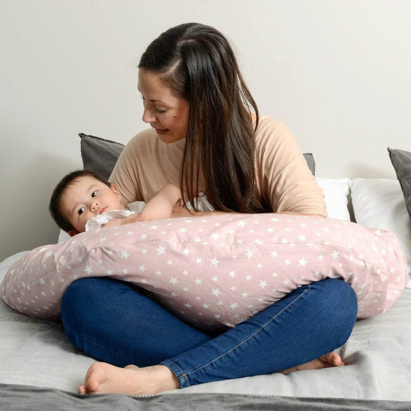 Cojín Maternal Multifuncional De Microperlas Rosa, Amamantas - Kidsclub
