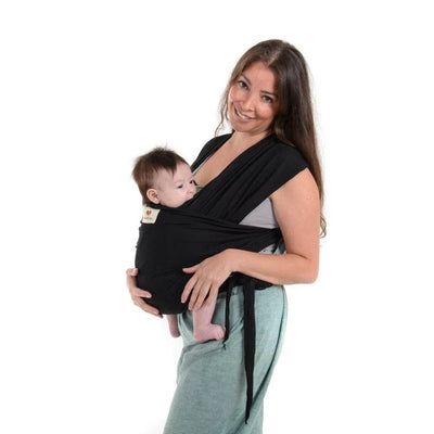 Fular Portabebé De Algodón Negro, Amamantas - Kidsclub