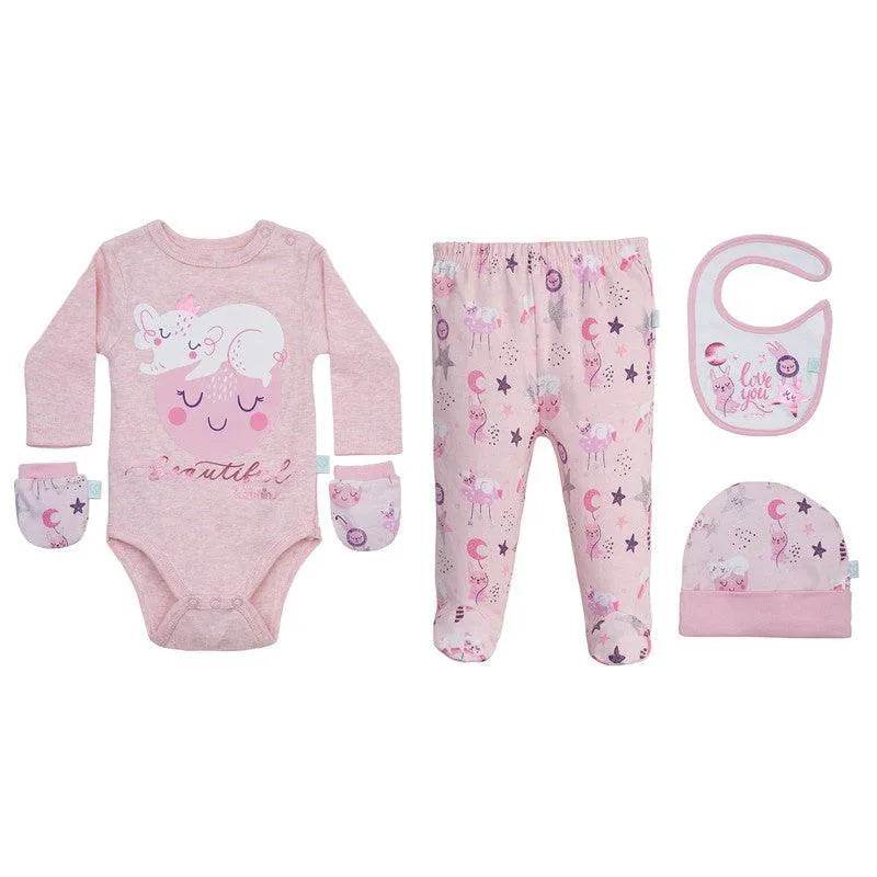 Set 5 Piezas Baby Gift Creations Animales Rosado, Bambino - Kidsclub