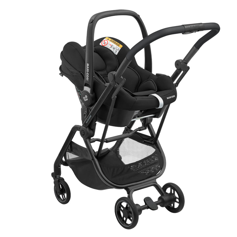 Coche Travel System Leona 2 /Cabriofix Essential Black, Maxi-Cosi