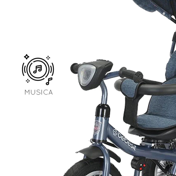 Triciclo Paseo Infantil 360 1326 LX Azul, Bebesit