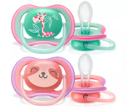 Chupete Ultra Air 18m Jirafa Perezoso 2 unidades, Philips Avent