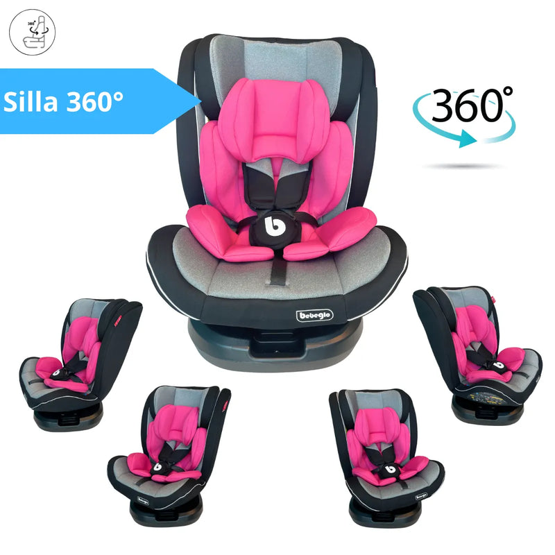 Silla De Auto Multi Etapa Isofix RS-3840-2 Fucsia,  Bebeglo