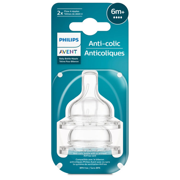 Tetina Anticólic Flujo Medio 6m+,Philips Avent