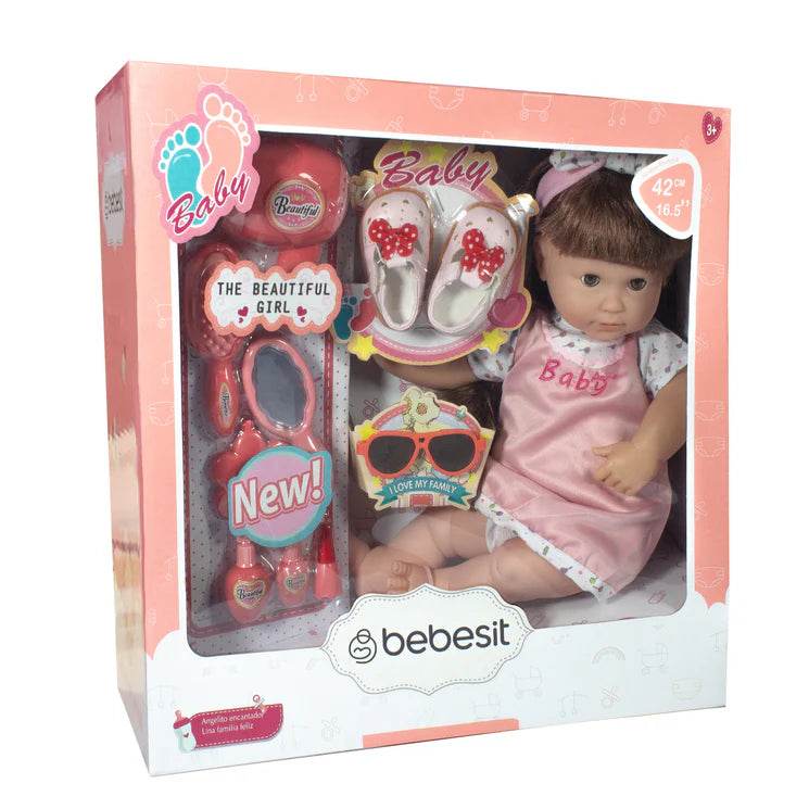 Muñeca Bebe Lily 42cm con accesorios, Bebesit