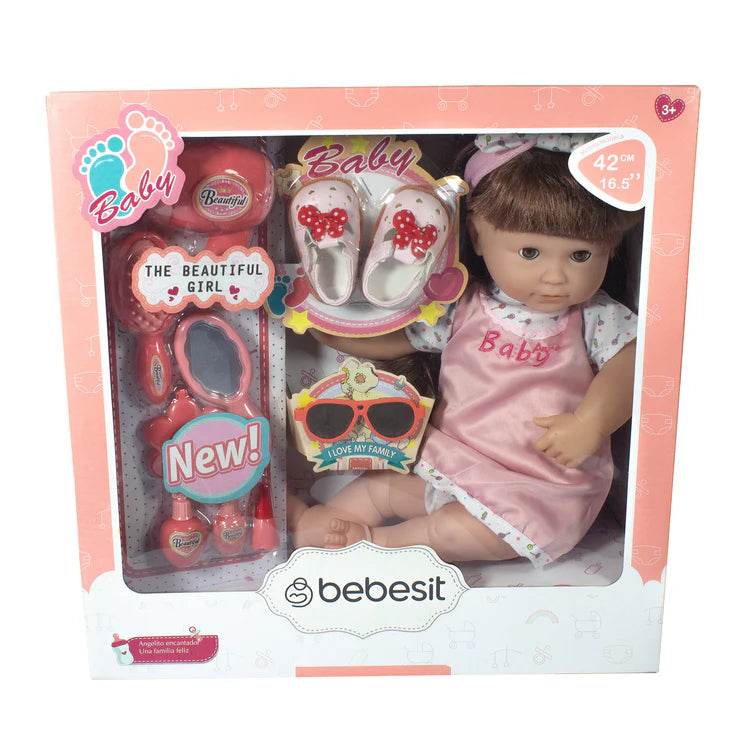 Muñeca Bebe Lily 42cm con accesorios, Bebesit