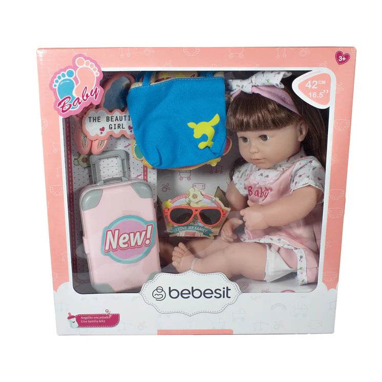 Muñeca Bebe Emma 42cm con accesorios, Bebesit