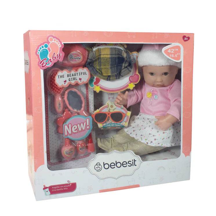 Muñeca Bebe Celeste 42cm con accesorios, Bebesit